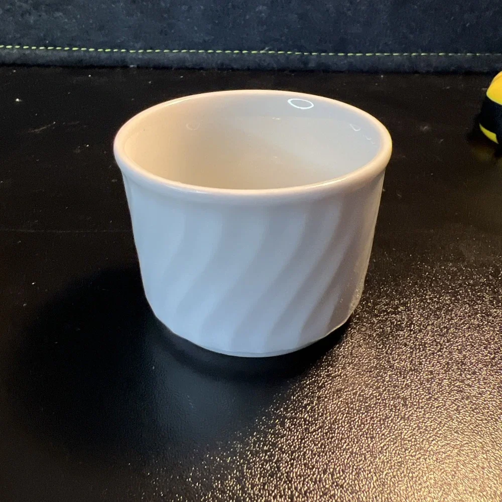 Vintage Schonwald 9485 Fine Dining Dipping‎ Bowl Butter White Swirl Germany